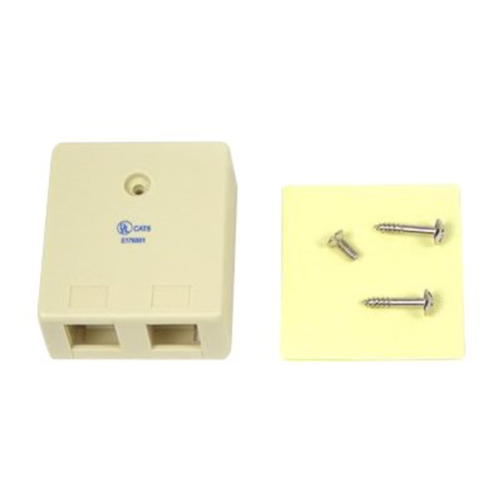 Belkin Keystone Surface Mount Box - Surface mount box - ivory - 2 ports