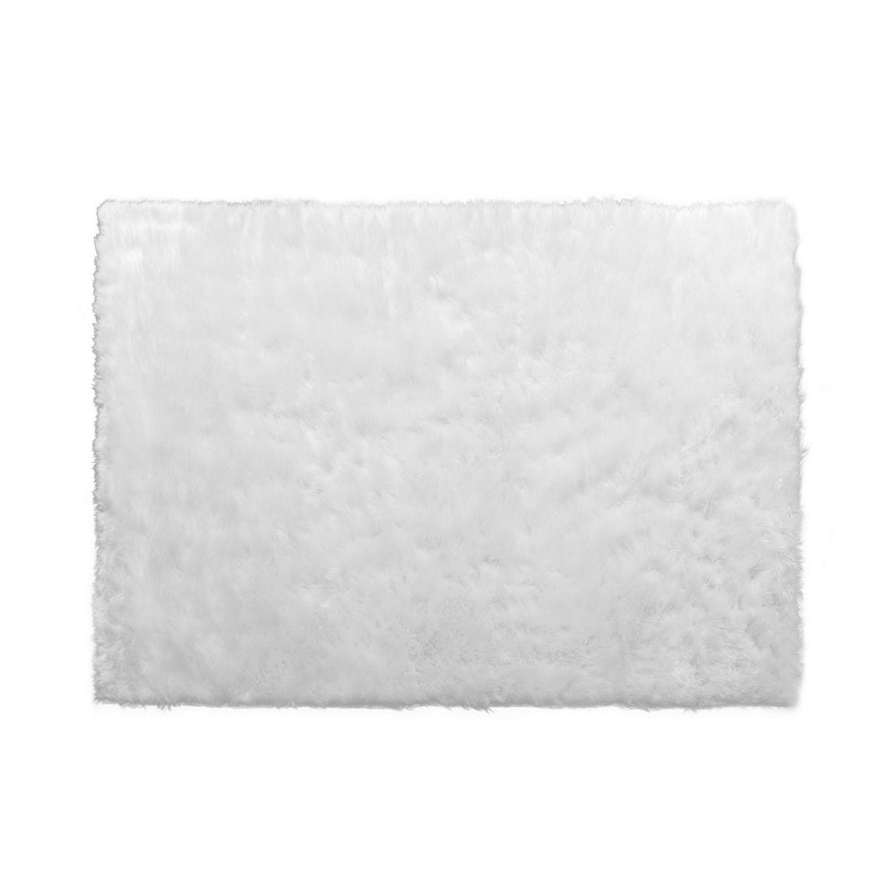 Glamour Home GHAR-FR67 Faux Fur Rug, 84in, White