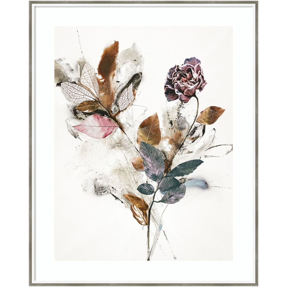 Amanti Art Playing Flower 1 by Design Fabrikken Wood Framed Wall Art Print, 33inW x 41inH, White