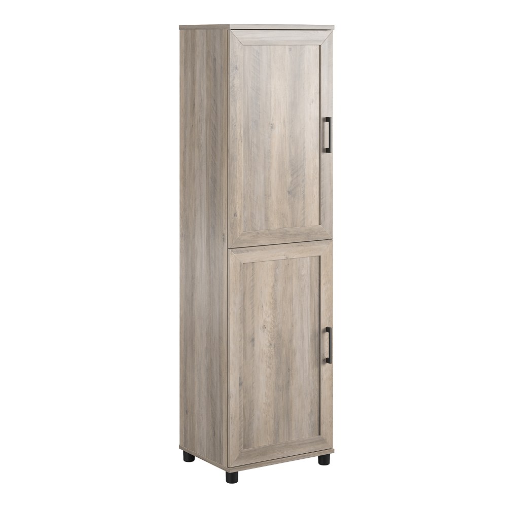Ameriwood Home Delany 2-Door Kitchen Pantry Cabinet, 70-5/16inH x 19-3/4inW x 15-9/16inD, Oak