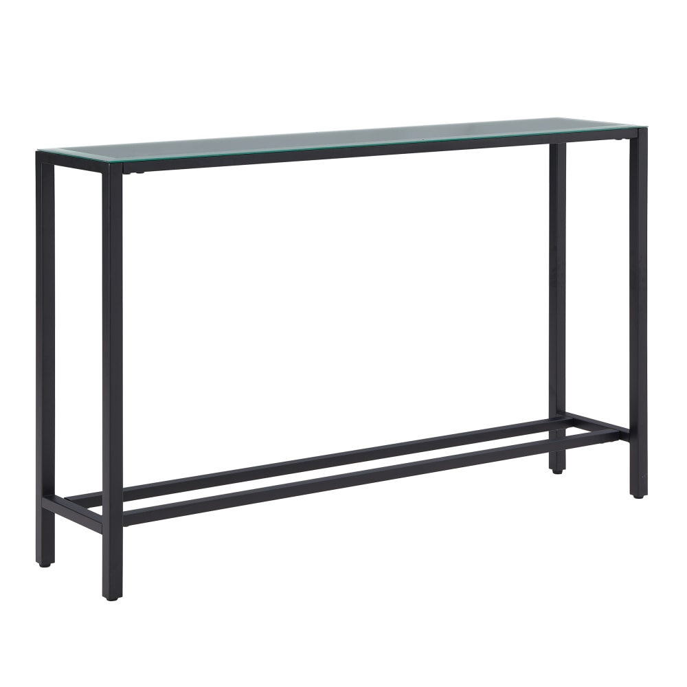 SEI Furniture Darrin Long Console Table, 56inW x 30inH x 8inD, Black
