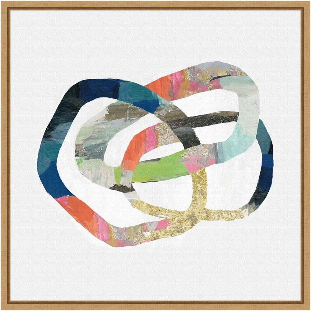 Amanti Art Allied I by PI Gallerie Framed Canvas Wall Art Print, 16inH x 16inW, Maple