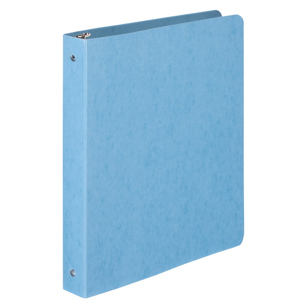 Wilson Jones Presstex 3-Ring Binder, 1in Round Rings, Light Blue