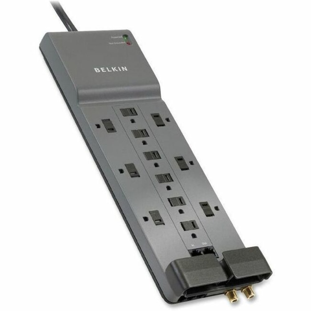 Belkin Home/Office Series Surge Protector, 12 Outlets, 10ft Cord, 3996 Joules, Phone/Ethernet/Coaxial Protection