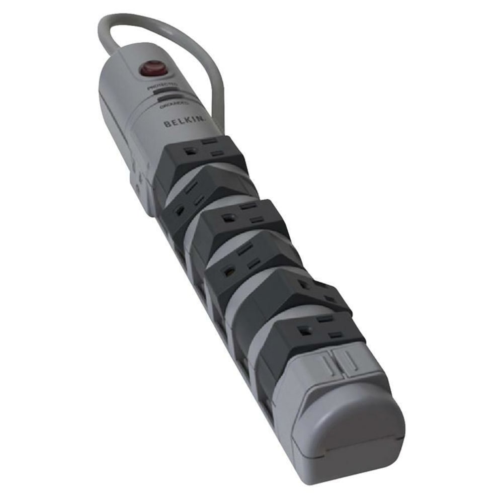 Belkin SurgeMaster Office 8-Outlet Surge Suppressor, 6in, Black/Gray