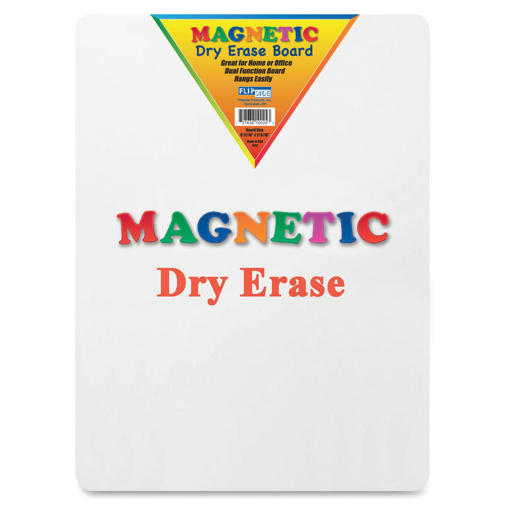 Flipside Magnetic Dry-Erase Board, 9in x 12in, White