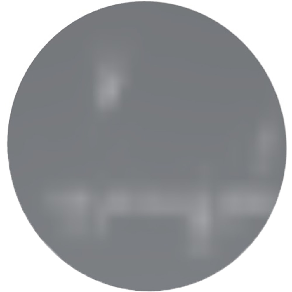Ghent Coda Low-Profile Circular Magnetic Dry-Erase Glassboard, 24in, Smoke