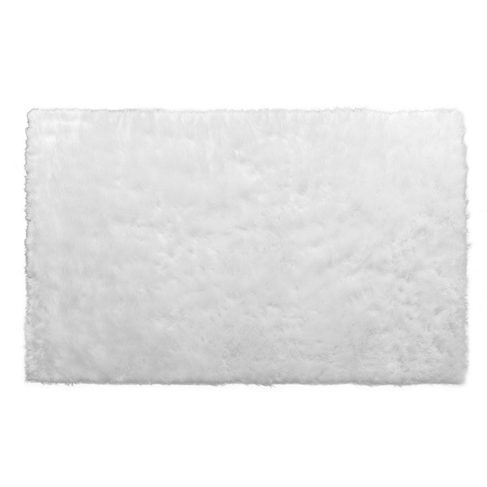 Glamour Home Aileen Rectangular Area Rug, 5ft x 3ft, White