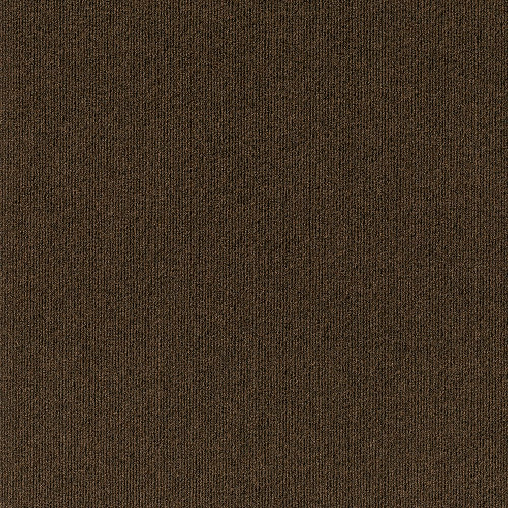 Foss Floors Ridgeline Peel & Stick Carpet Tiles, 24in x 24in, Mocha, Set Of 15 Tiles