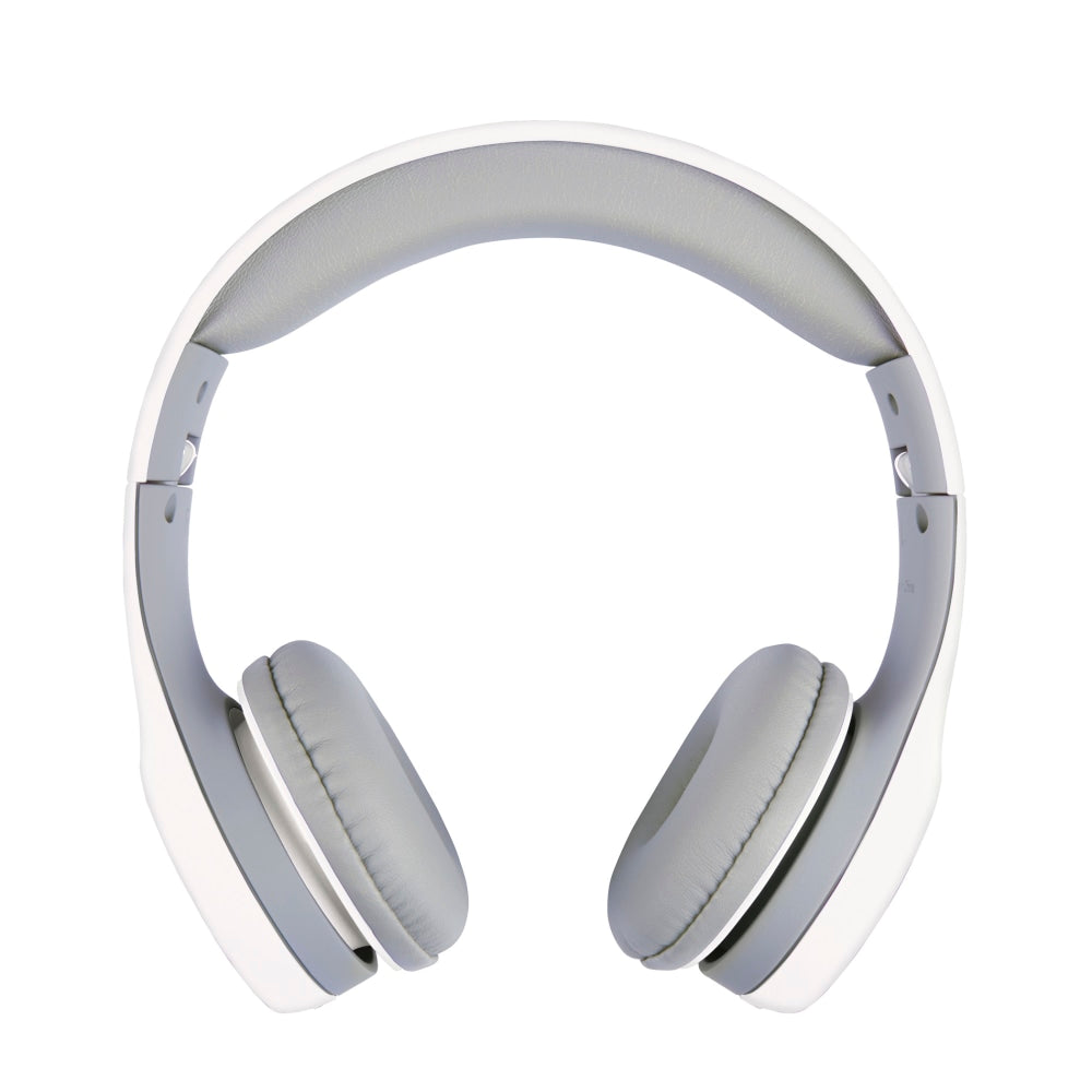 Ativa Kids On-Ear Wired Headphones With On-Cord Microphone, White/Gray