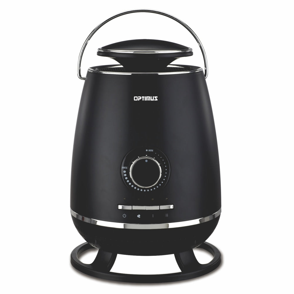Optimus 1500-Watt Portable 360 Surround Ceramic Heater With Thermostat, 12in x 8in, Black