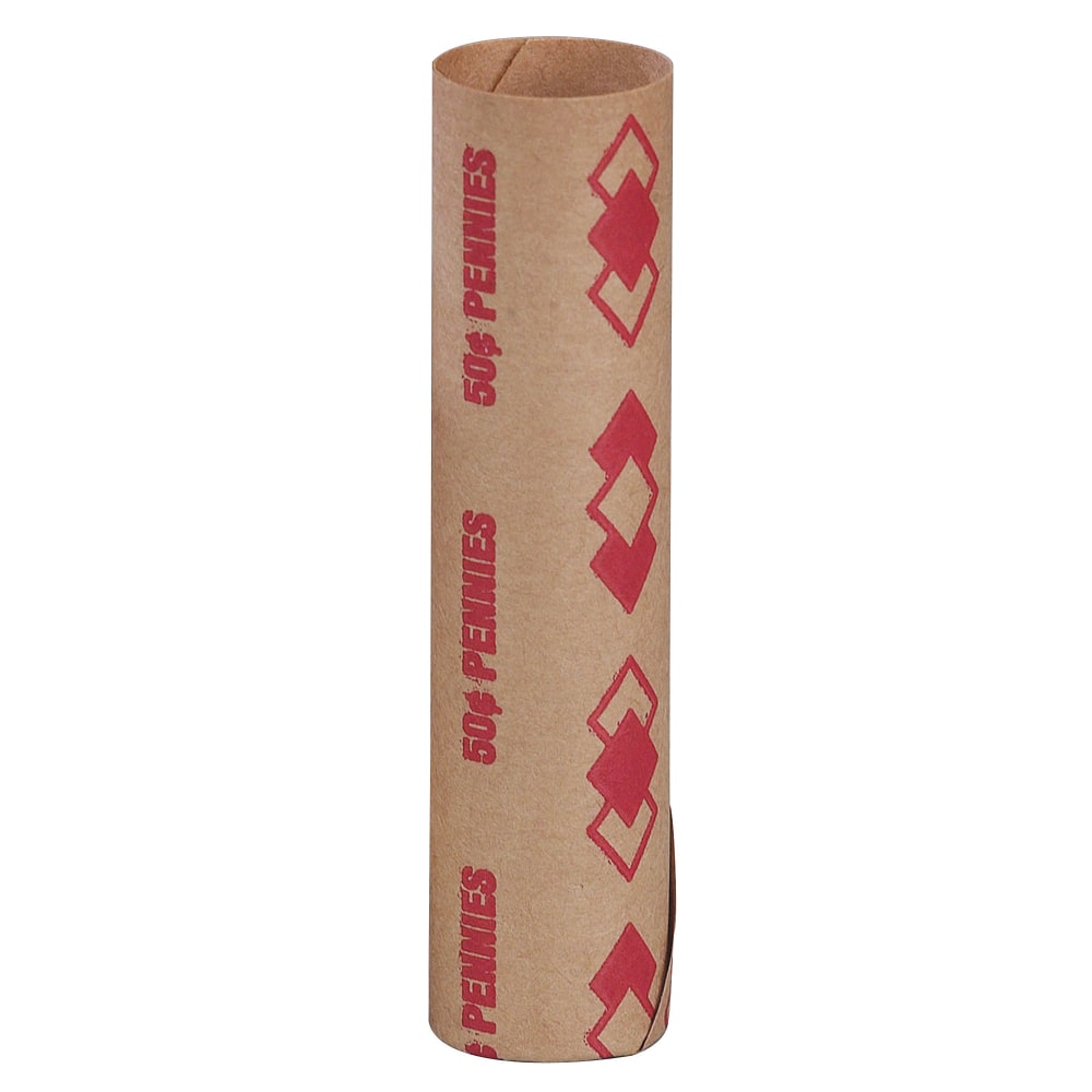 PM Company Coin Cartridges, Pennies, $.50, Pack Of 1,000