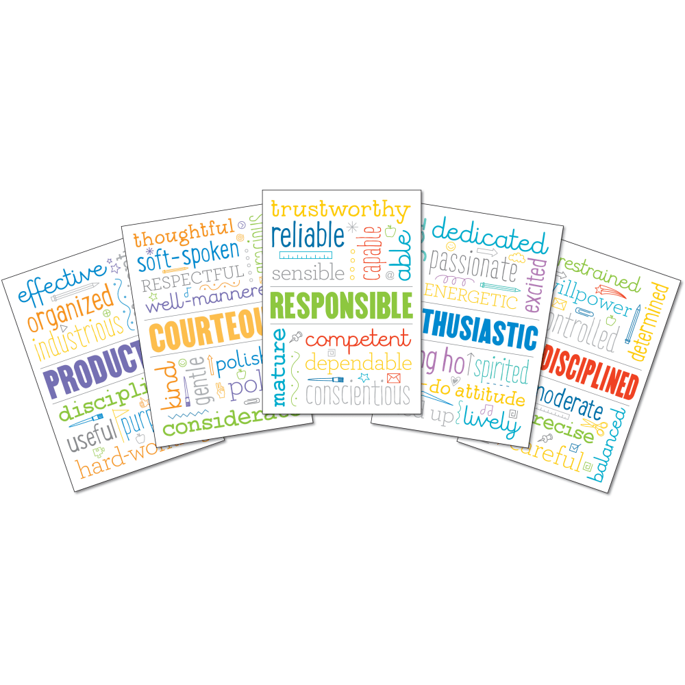 Carson-Dellosa Positive Behavior Bulletin Board Set, Multicolor, Grades K-5