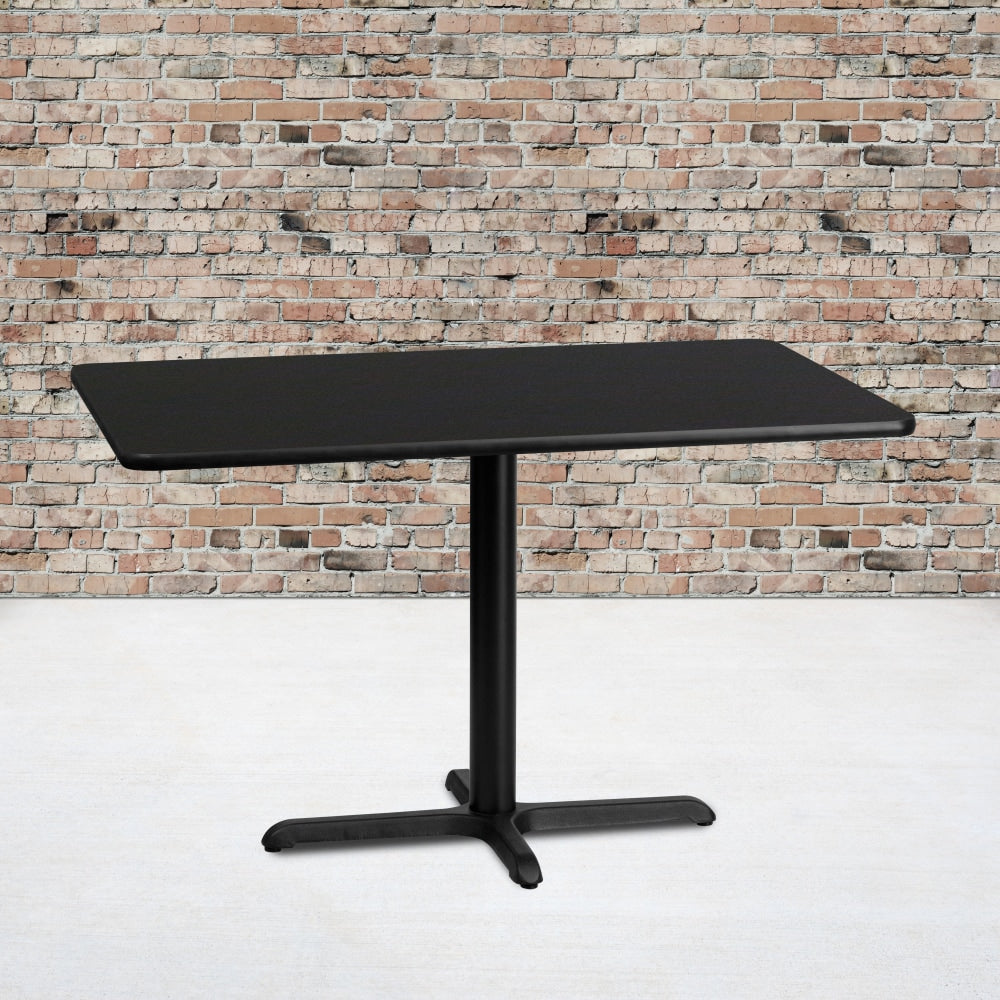 Flash Furniture Rectangular Laminate Table, 31-3/16inH x 30inW x 48inD, Black