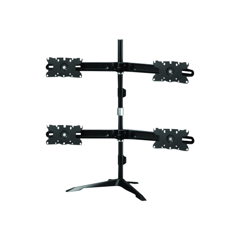 Amer Mounts Quad Monitor Stand Mount Supports Flat Panel Size up to 32in AMR4S32