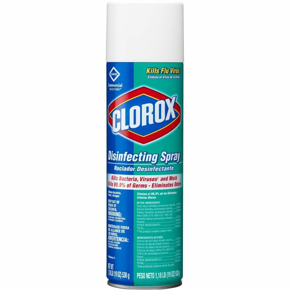 Clorox Commercial Solutions Disinfecting Aerosol Spray - Spray - 19 fl oz (0.6 quart) - Fresh Scent - 432 / Bundle