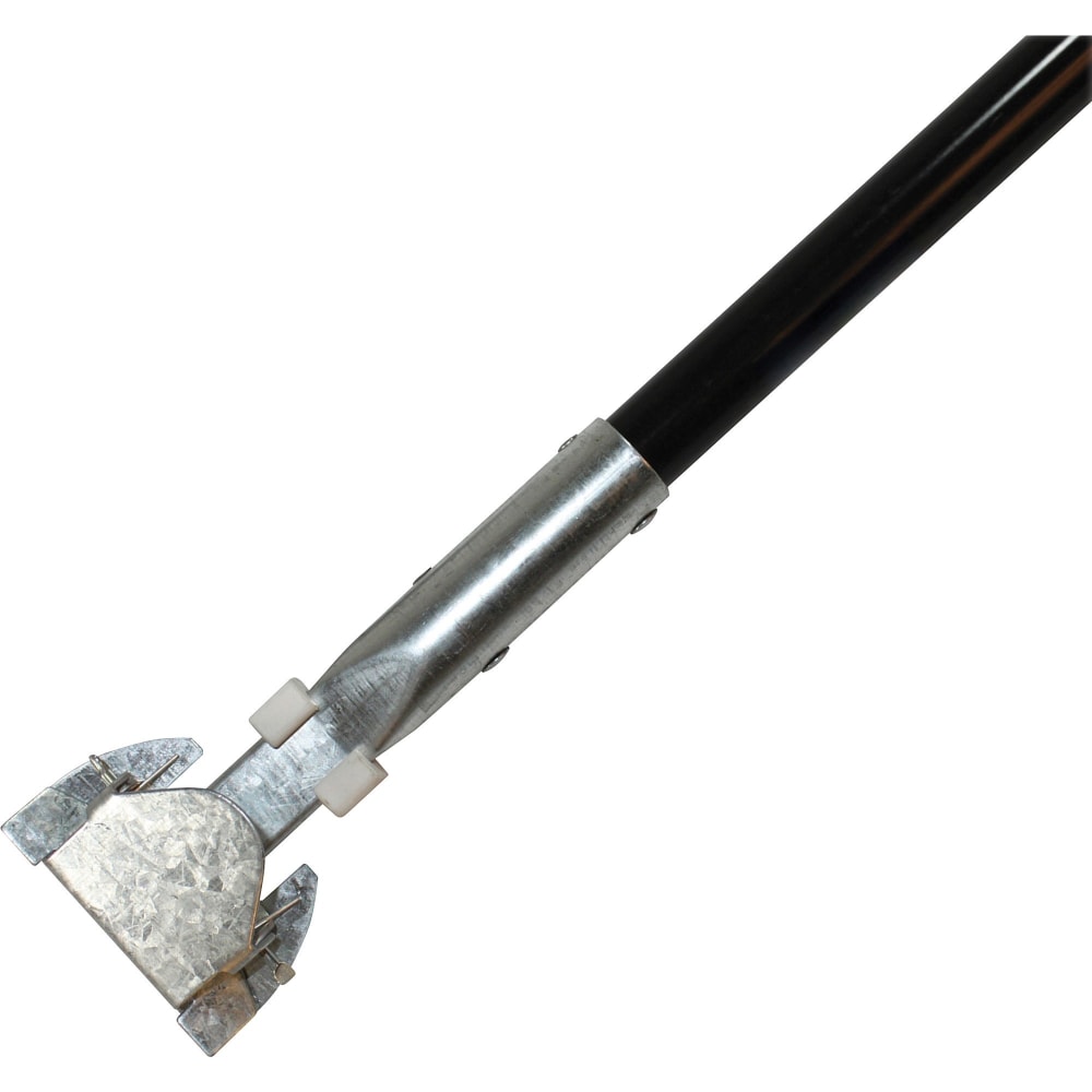 Genuine Joe Clip-on Dust Mop Steel Handle - 60in Length - 1in Diameter - Black - Steel, Vinyl - 1 Each
