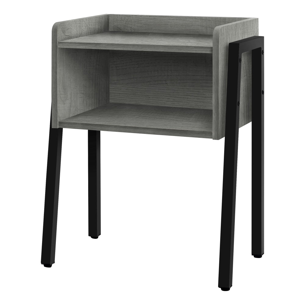 Monarch Specialties Dave Accent Table, 23-1/4inH x 18-1/2inW x 11-3/4inD, Gray/Black