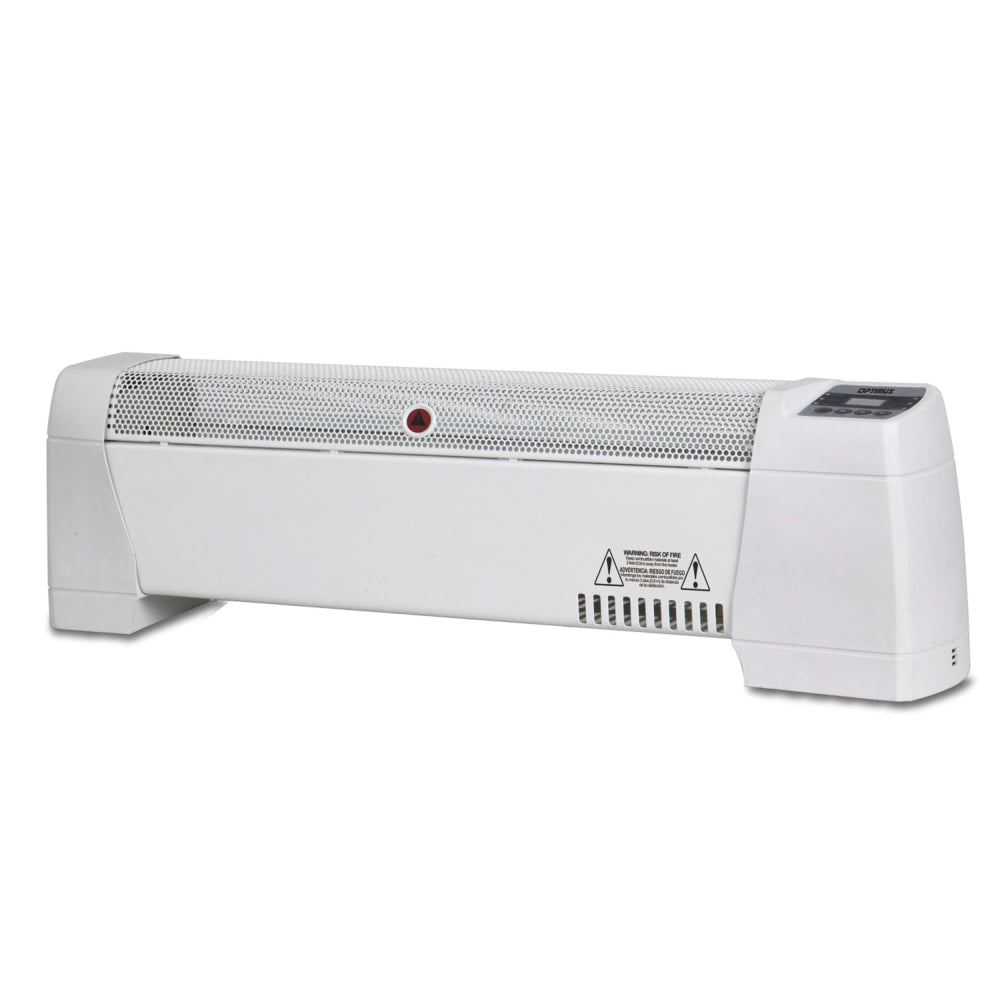 Optimus 30in Baseboard Convection Heater With Thermostat, 9in x 30in