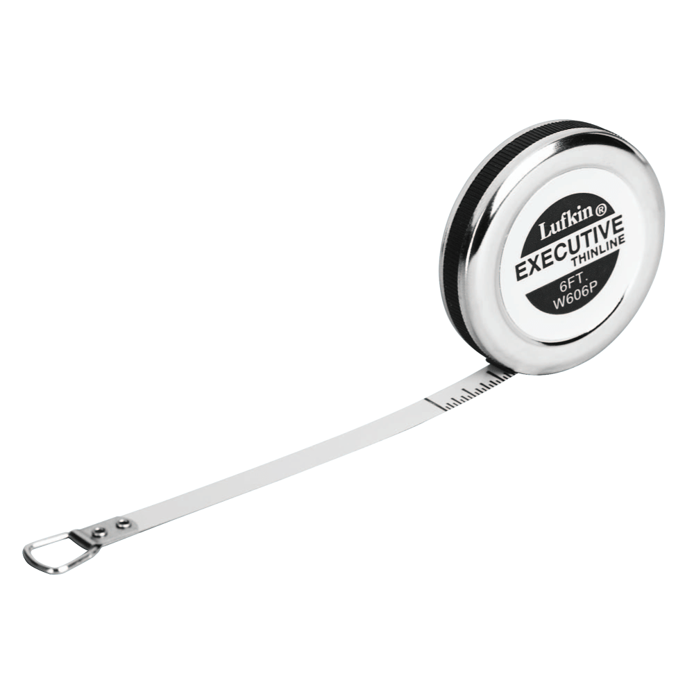 Executive Diameter Pocket Measuring Tapes, 1/4 in x 6 ft, A18 Blade