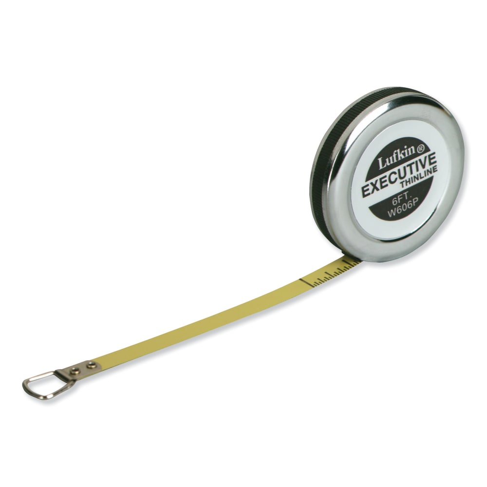 Executive Diameter Pocket Measuring Tapes, 1/4 in x 6 ft, A19 Blade