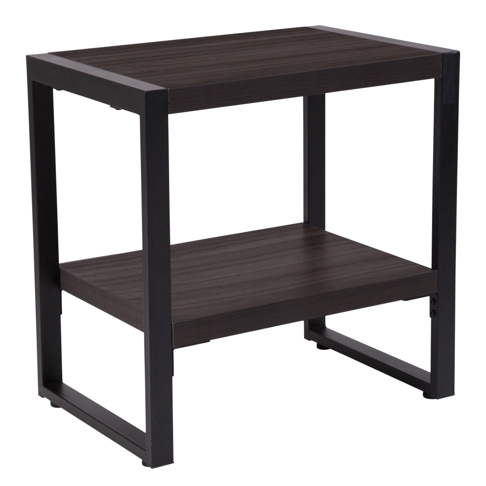 Flash Furniture Thompson End Table, 24inH x 23-1/2inW x 15-3/4inD, Charcoal