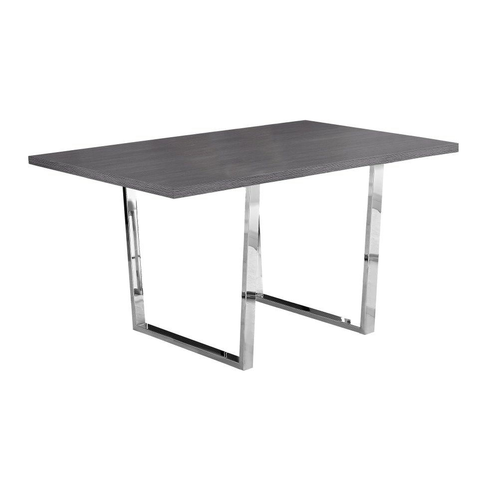Monarch Specialties Esther Dining Table, 30-1/4inH x 59inW x 35-1/2inD, Dark Gray