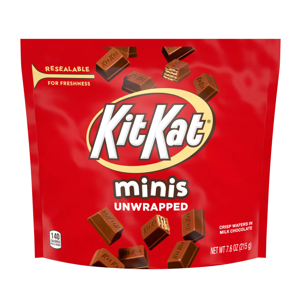 Kit Kat Minis Unwrapped Milk Chocolate Wafers, 7.3 Oz, Pack Of 3 Bags