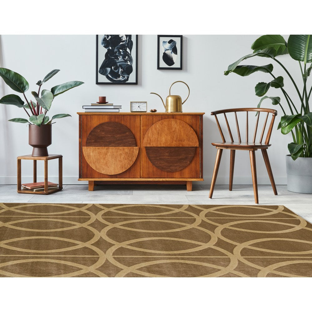 Linon Paramount Area Rug, 8ft x 10ft, Arabesque Beige/Sand