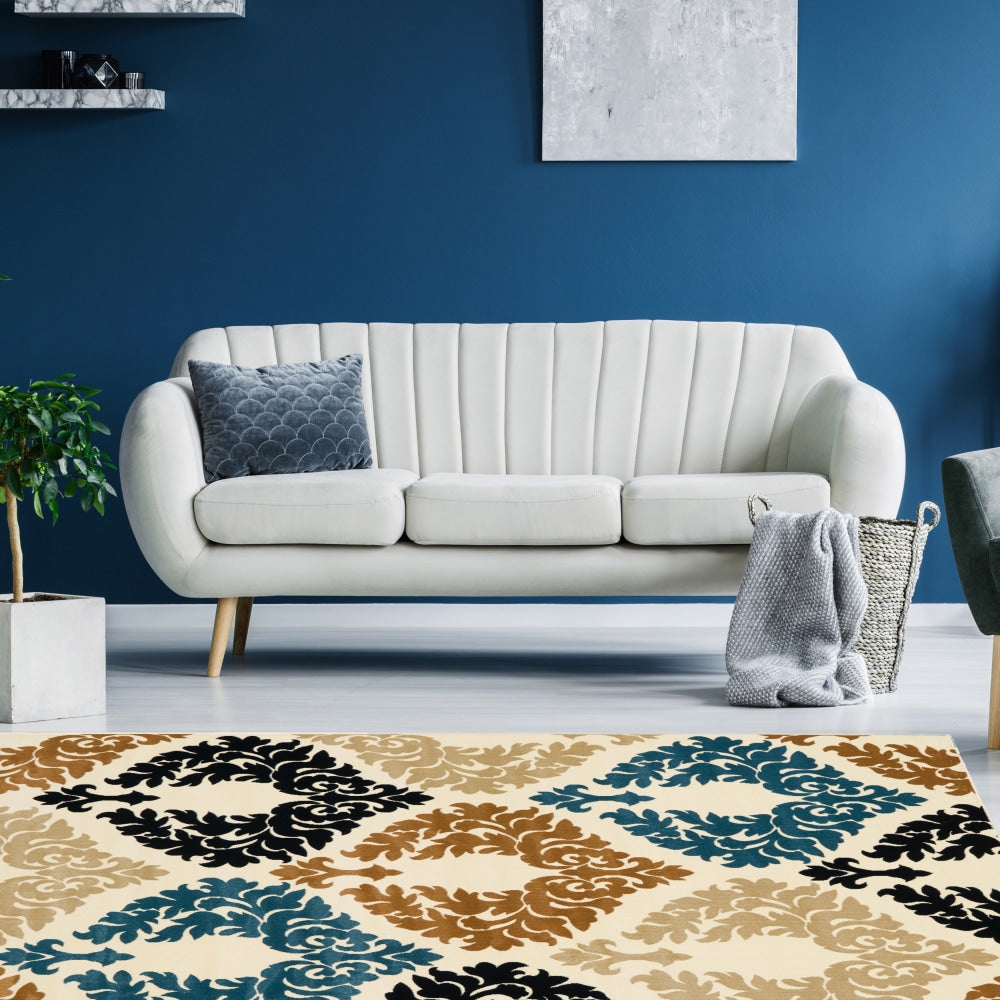 Linon Paramount Area Rug, 60in x 91in, Esquire Ivory/Beige