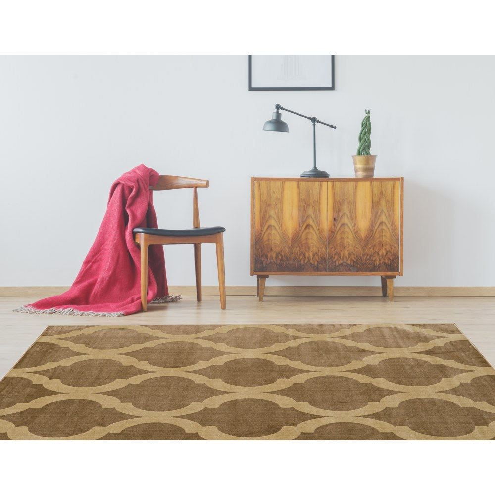 Linon Paramount Area Rug, 60in x 91in, Prospect Beige/Sand