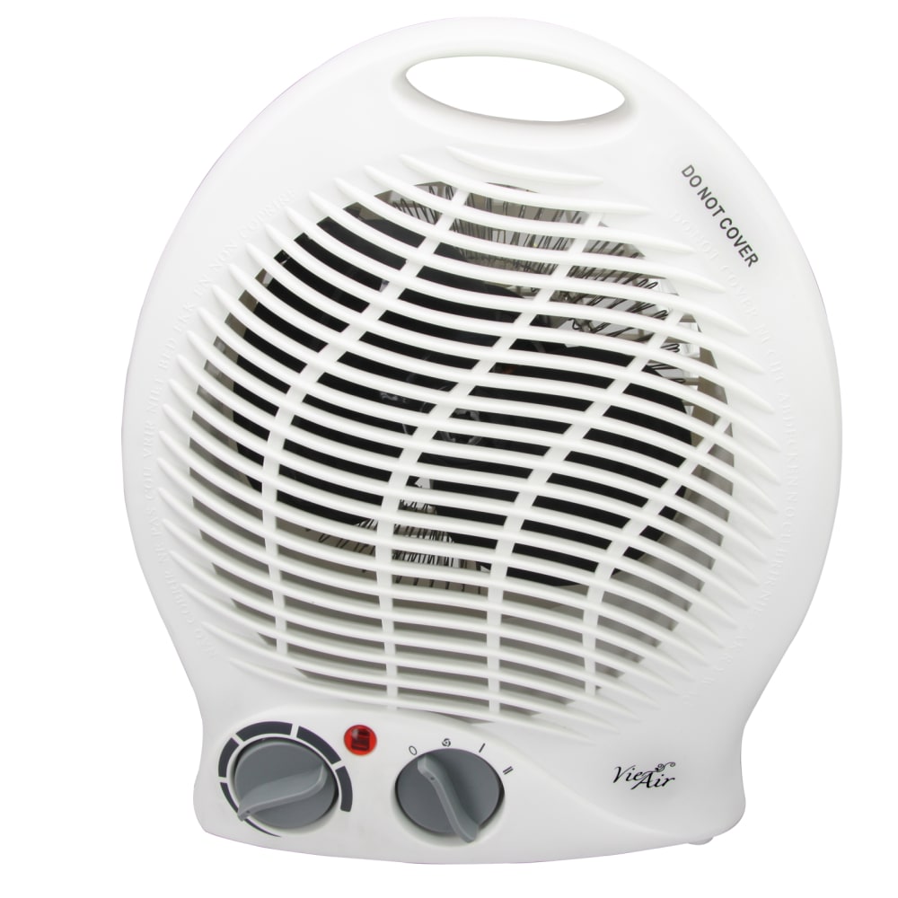 Vie Air 1500-Watt Fan Home Heater, 5inH x 9inW x 10-3/4inD, White