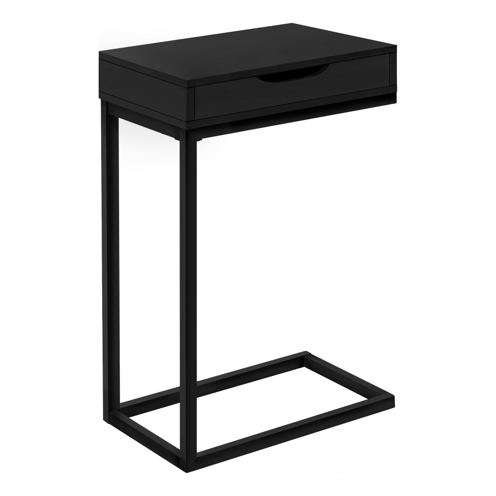 Monarch Specialties Mona Accent Table, 24-1/2inH x 16inW x 10-1/4inD, Black