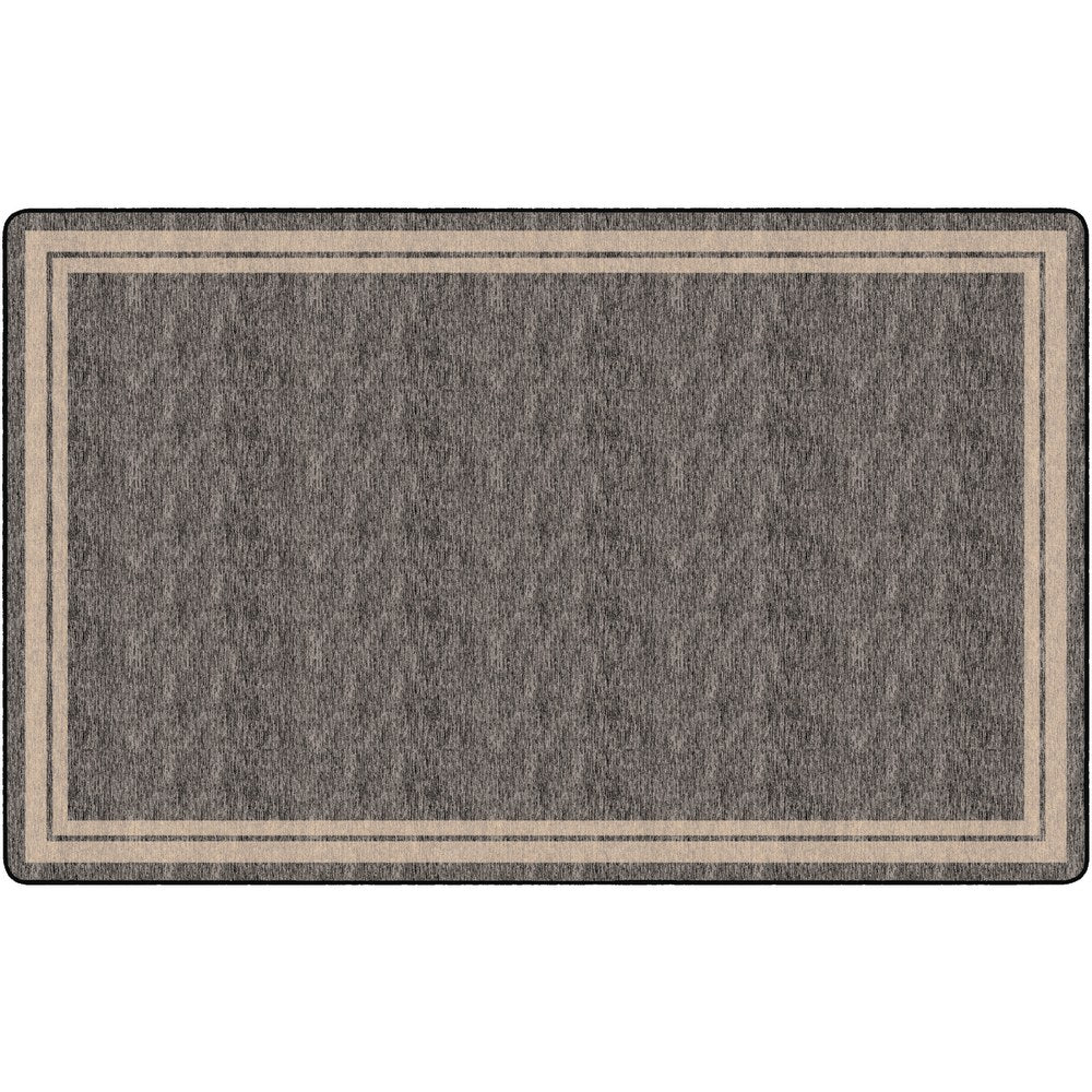 Flagship Carpets Double-Border Rectangular Rug, 90in x 144in, Gray