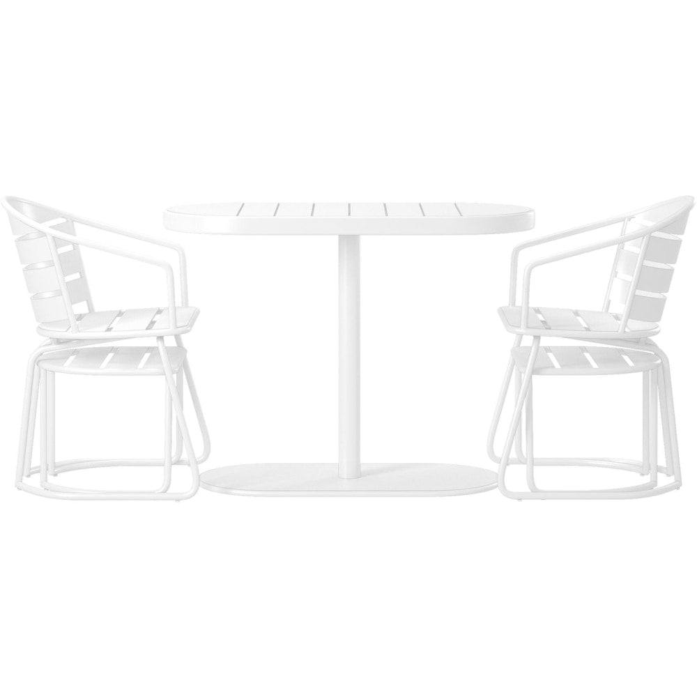 COSCO Bridgeport 5-Piece Outdoor Patio Bistro Set, White