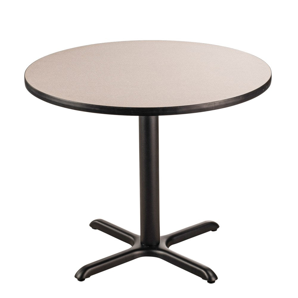 National Public Seating Cafe Table, 30inH x 36inW x 36inD, Gray Nebula/Black