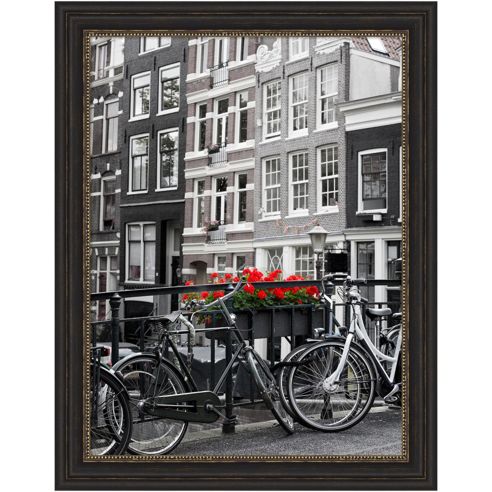 Amanti Art Narrow Picture Frame, 28in x 22in, Matted For 18in x 24in, Accent Bronze