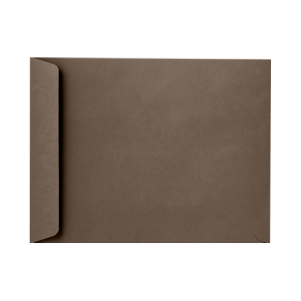 LUX Open-End 10in x 13in Envelopes, Peel & Press Closure, Chocolate Brown, Pack Of 50