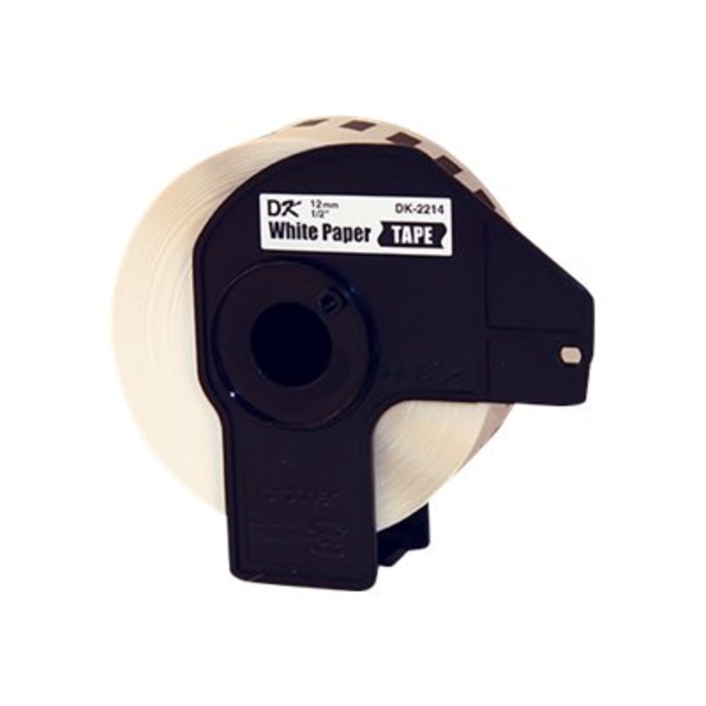 Brother DK2214 - Paper - Roll (0.5 in x 100 ft) tape - for Brother QL-1050, 1060, 1100, 1110, 500, 550, 570, 580, 650, 700, 710, 720, 800, 810, 820