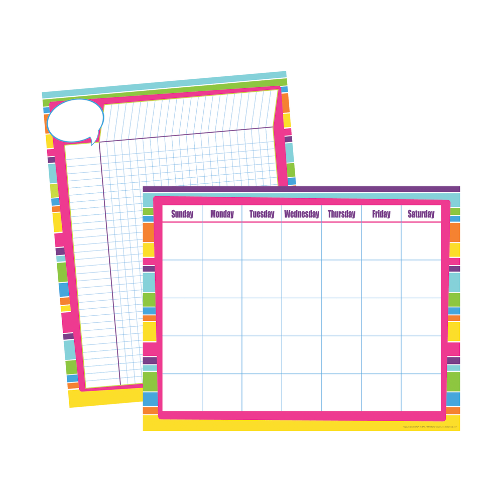 Barker Creek Chart Set, Happy, 17in x 22in, Grades Pre-K+, Pack Of 2