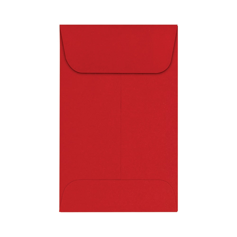 LUX Coin Envelopes, #1, Gummed Seal, Ruby Red, Pack Of 1,000