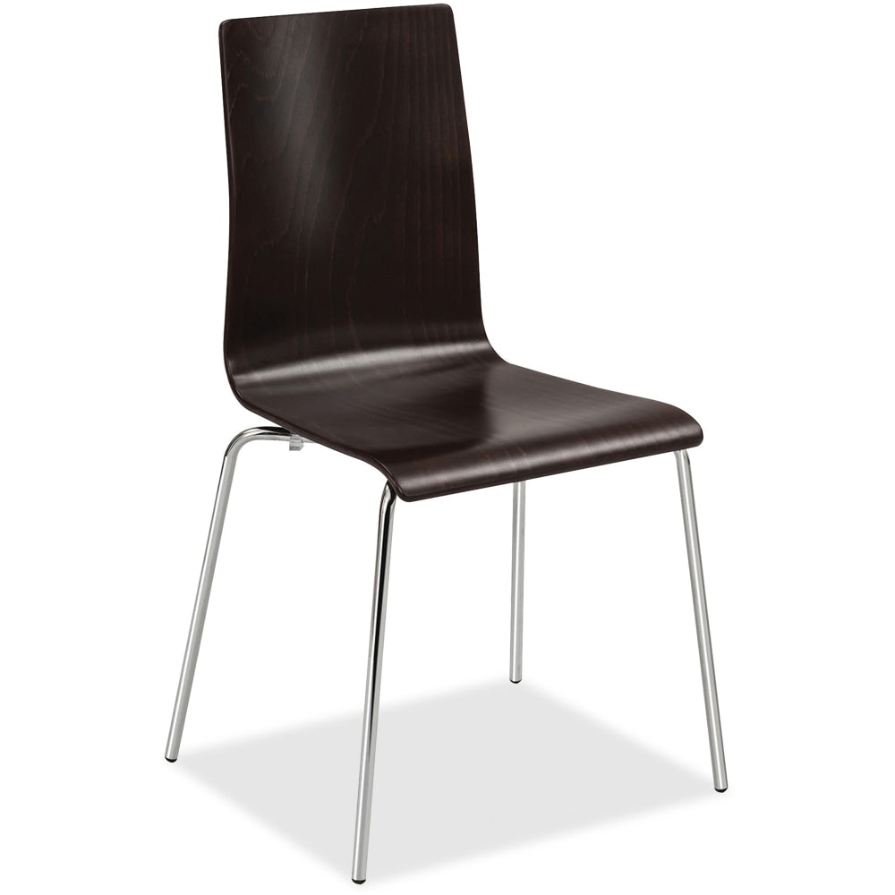 Safco Bosk Stack Chair, Espresso/Chrome