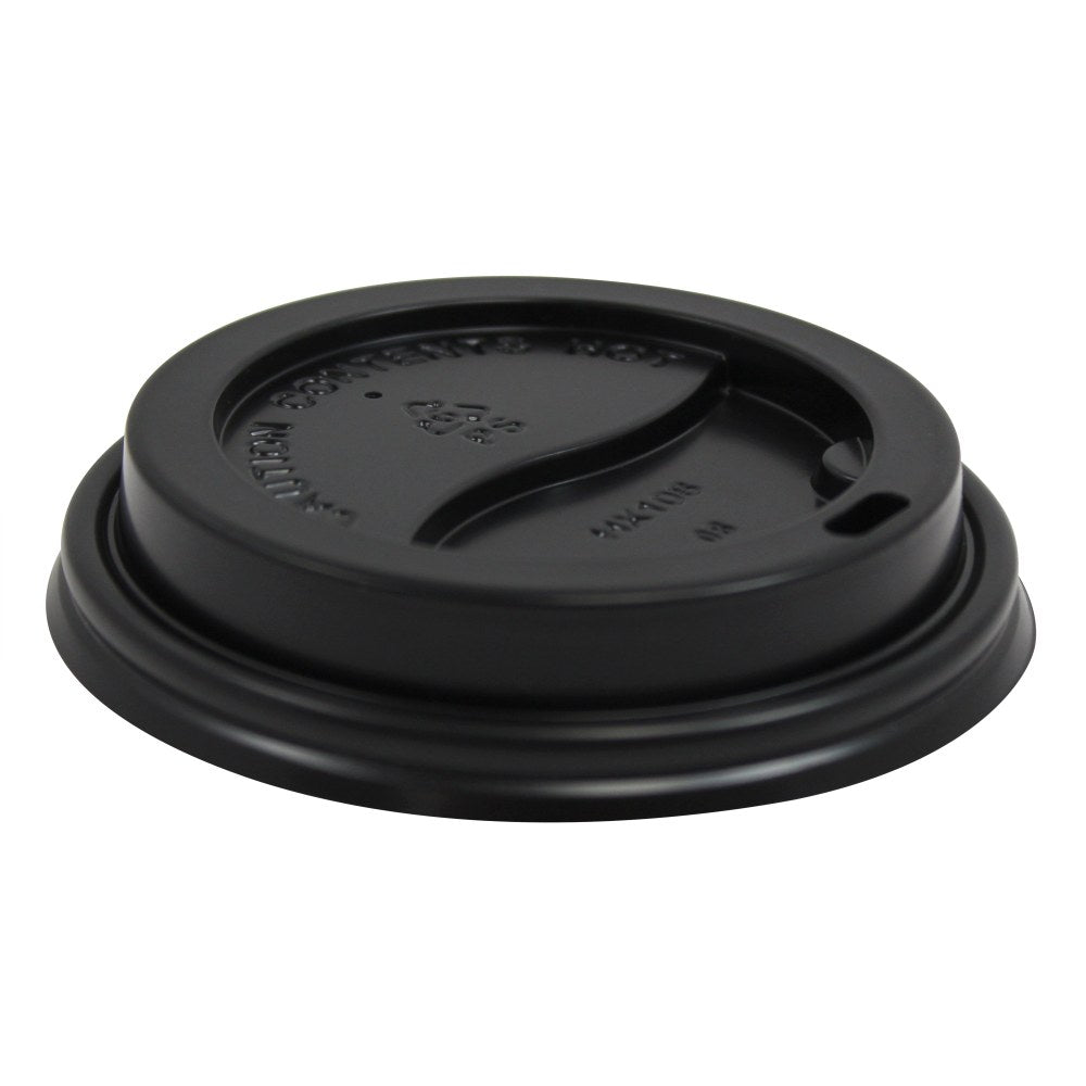 Generic Paper Cups Disposable Cup Lids, For 10 - 20 Oz Paper Hot Cups, Black, Case Of 1,000