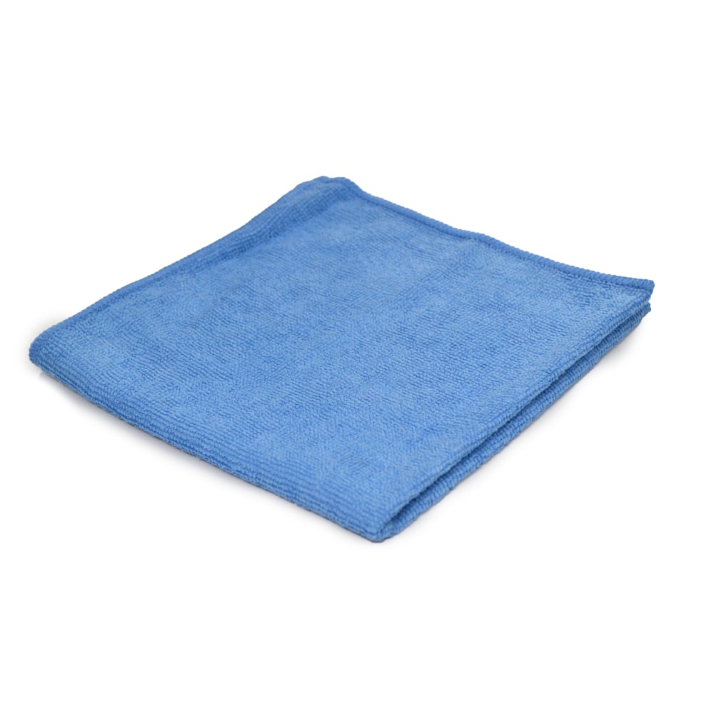 Pro-Clean Basics Microfiber Towels, Terry Microfiber, 12in x 12in, Blue, Pack Of 3,600 Towels