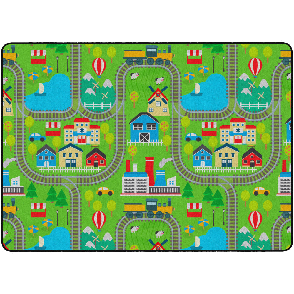 Flagship Carpets Train Ride Area Rug, 6ftH x 8ft4inW