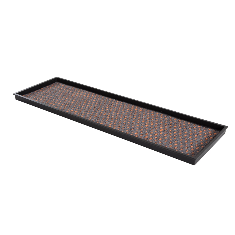 Anji Mountain 4-Pair Rubber Boot Tray, Gray/Orange/Black