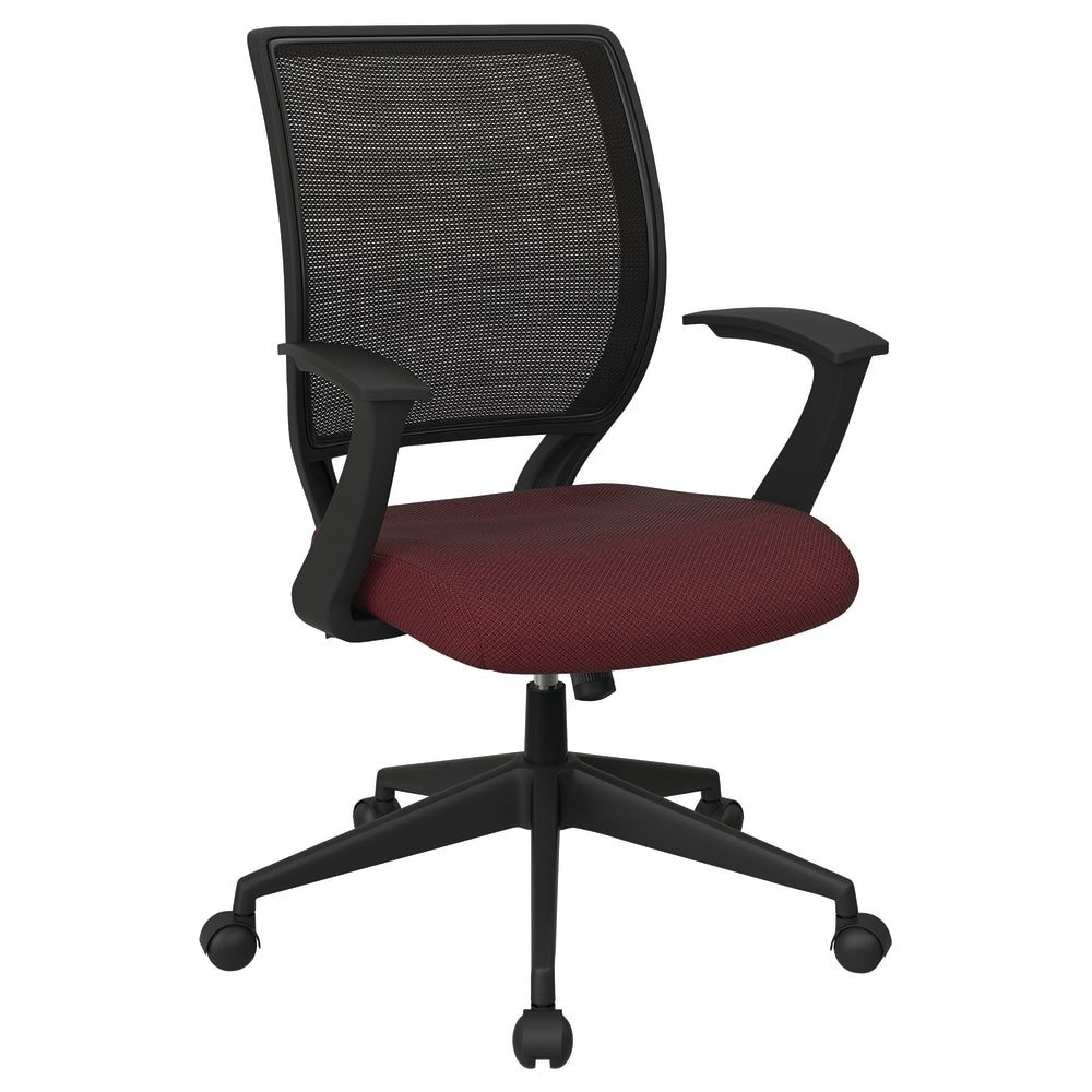 Office Star Work Smart Mesh Task Chair, Wine/Black