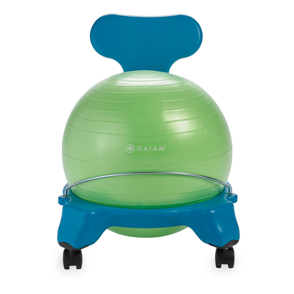 Gaiam Kids Balance Ball Chair, Blue/Green