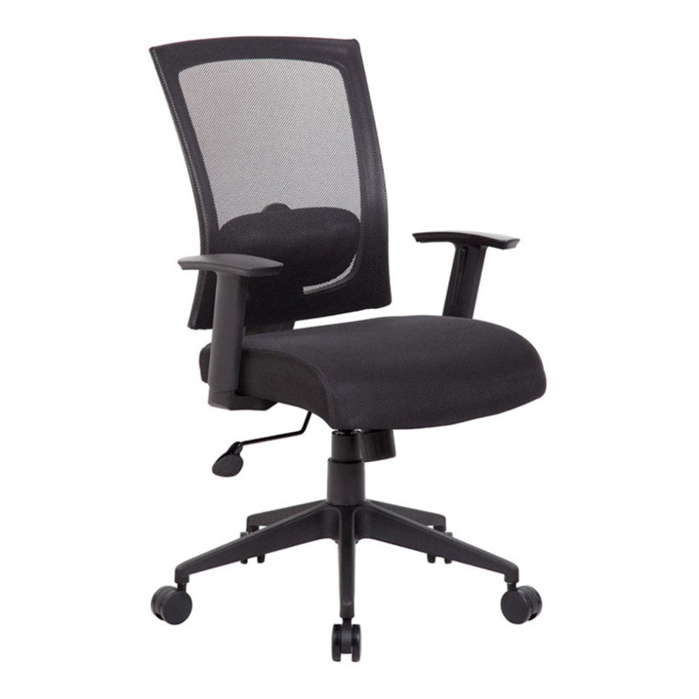 Boss Office Products Mesh-Back Task Chair, Black/Gray