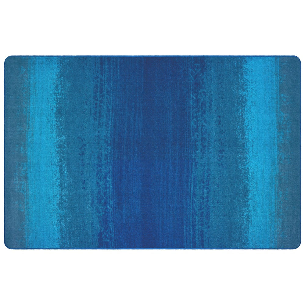 Carpets for Kids Pixel Perfect Collection Water Stripes Activity Rug, 6ft x 9ft, Blue